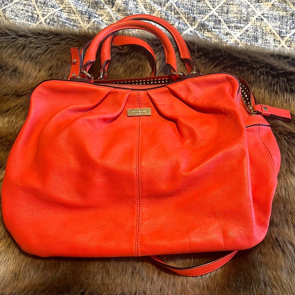 Coral pink orange Kate Spade purse
